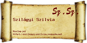 Szilágyi Szilvia névjegykártya