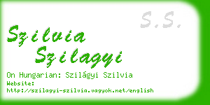 szilvia szilagyi business card